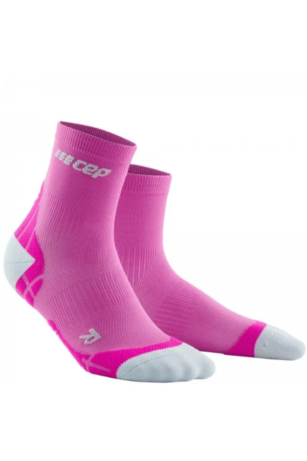 CEP CEP - Ultralight Compression Socks Mid Cut Electric Pink/Light Grey Women